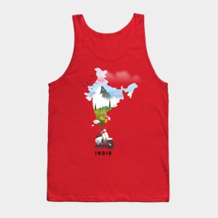 India travel map Tank Top